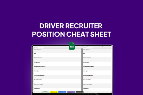 Driver Recruiter Position Cheat Sheet